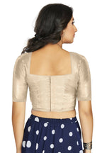 Aastha Fashion Women's Off White Art Silk Designer Traditional Readymade Blouse