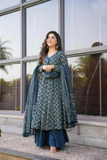 Aayaa Designer Printed Cotton Silk Suit - Multi Color