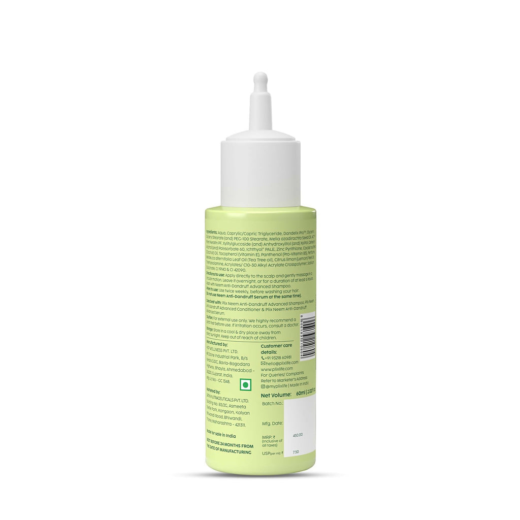 PLIX The Plant Fix Neem Anti-Dandruff Advanced Lotion Reduce Dandruff, Itching & Irritation