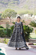 Joban Fashion Black Viscose Jacquard Sequence Embroidery Work Kurta Set - Distacart