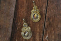 Joban Fashion Women Brass Golden White Ad Earrings - Distacart