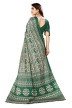 Vamika Green Printed Art Silk Saree