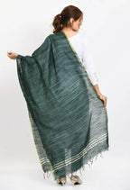 Mominos Fashion Moeza Women's Cotton Zari Box Bottle Green Dupatta - Distacart