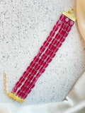 Joban Fashion Pink Brass Semi Precious Stone Bracelet - Distacart