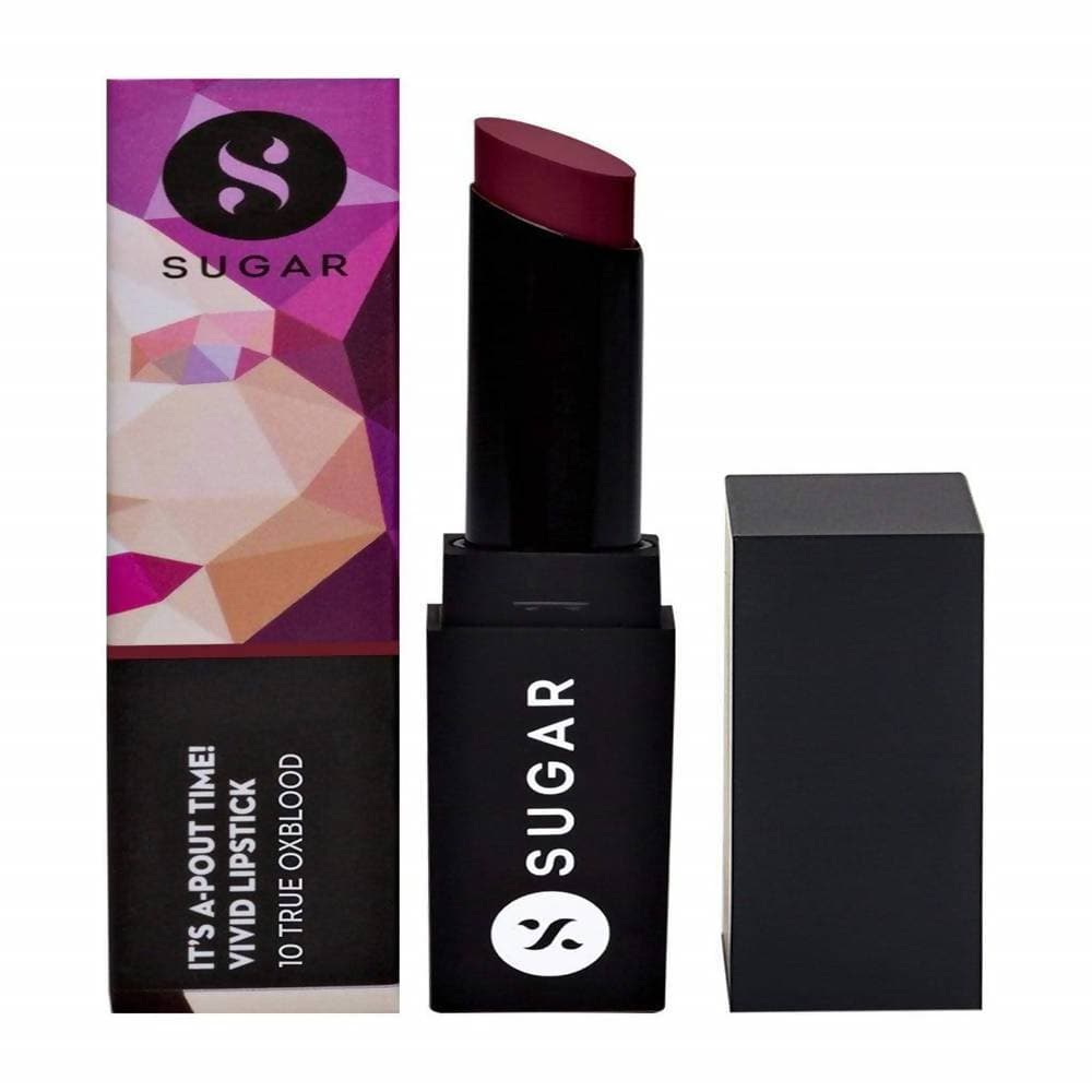 Sugar It's A-Pout Time! Vivid Lipstick - True Oxblood (Burgundy Red)
