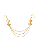 Ruby Raang Gold Kundan and Pearl Hair Jewelry