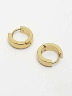 NVR Men's Gold Plated Hoop Earrings - Distacart