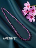 Joban Fashion Women Lavender Gemstone Necklaces, Amethyst Graduated