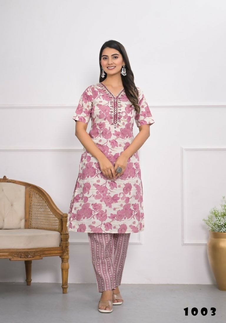 Festive Wear Ethnic Pink chanderi Stitched Suit - Anbazaar