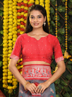 Shree Shyam Fashion Silk Grey Saree - Distacart