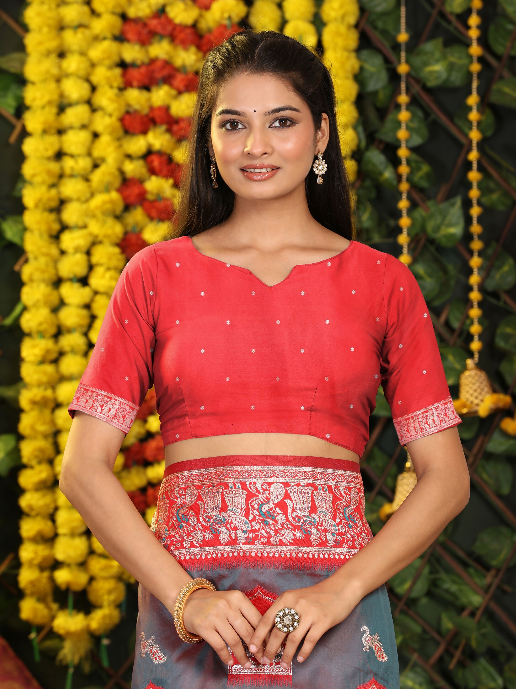 Shree Shyam Fashion Silk Grey Saree - Distacart