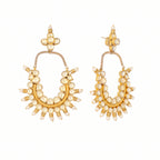 Nuyug 22k Gold Plated Royal Pearl Accent Kundan Earrings - Distacart