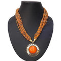 Latest traditional Jwellery set for women Color-Orange