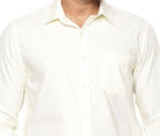 Ramraj Cotton Mens Poly Cotton Cream Colour Full Sleeve Shirt