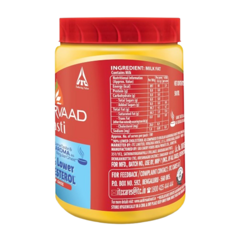 Aashirvaad Svasti 90% Lower Cholesterol Ghee