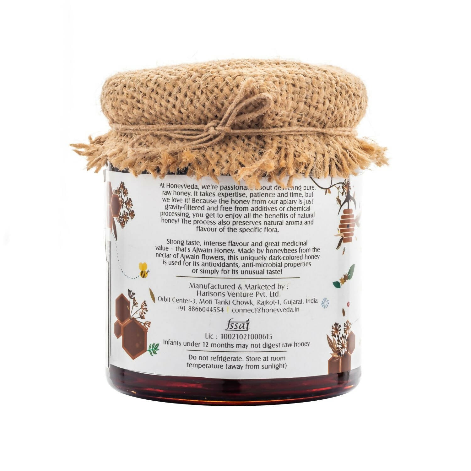 HoneyVeda Premium Raw Ajwain Honey - Distacart