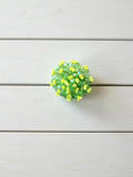 Inhanns Rang-E-Roshan Adjustable Ring – Handmade Crystal Statement Ring - Neon Green