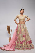 Kesar Fab Ivory Silk Embroidered Lehenga