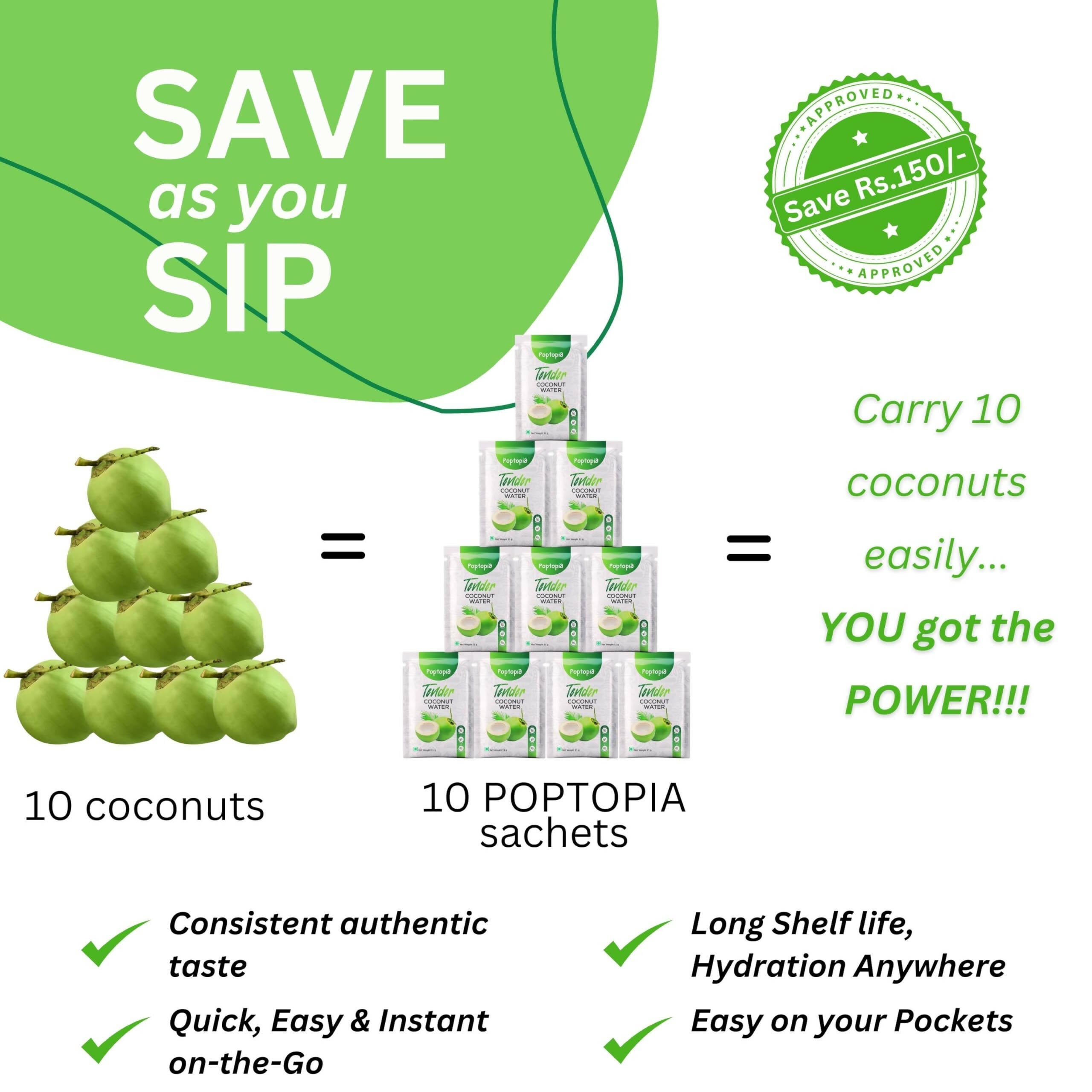 Poptopia Tender Coconut Water Powder - Distacart