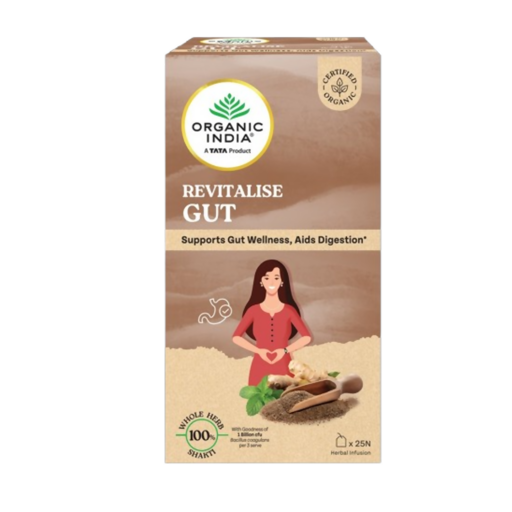 Organic India Revitalise Gut Tea Bags - Distacart