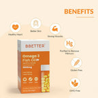 BBETTER Omega 3 Fish Oil Capsules for Women & Men - Distacart
