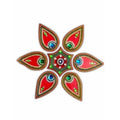 Flower Shaped 6 piece Rangoli Floor Design for pooja decoration and Wall Decoration