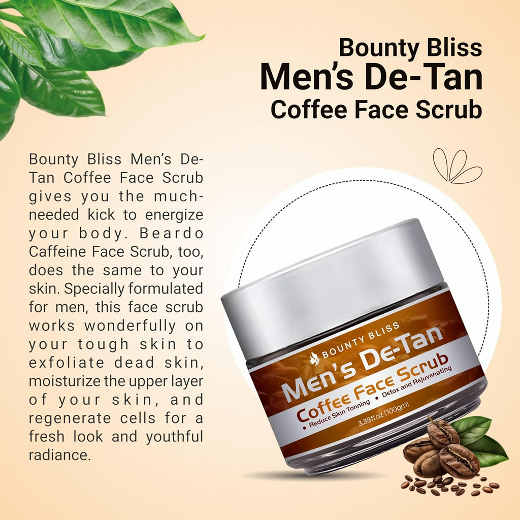 Bounty Bliss Men’s De-Tan Coffee Face Scrub