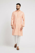 Ethnic India Peach Men's Kurta