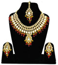 Joban Fashion Hand Made High Quality Gold Plated Base Metal Alloy Kundan Stone Studded Kundan Jewellery Set