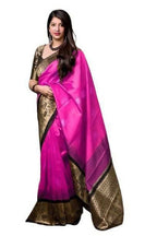 DEIANA'S Beautiful Designer Golden zari Soft Lichi Silk Saree - Pink