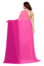 Vamika Pink Half N Half Georgette Saree - Distacart