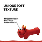Goofy Tails Latex Dog Toys - Bull (Red)