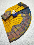 DEIANA'S Beautiful Designer Golden zari Soft Lichi Silk Saree - Yellow