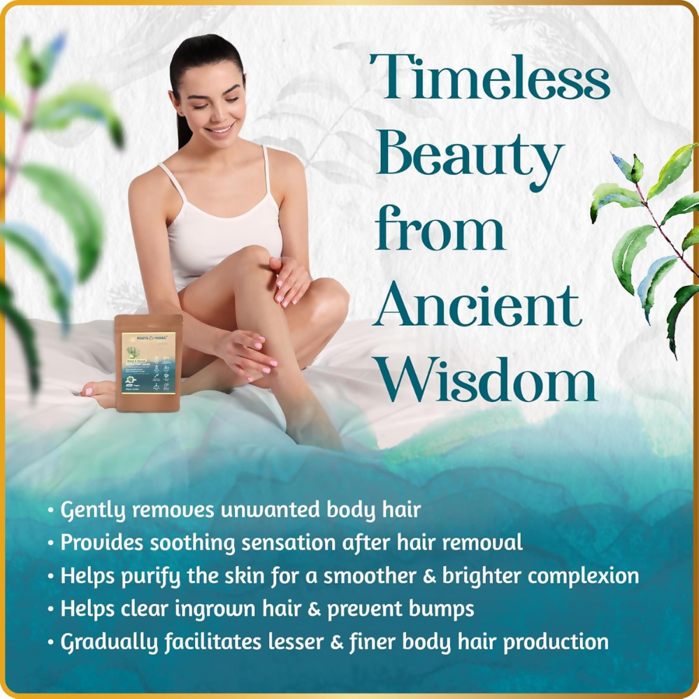 Roots and Herbs Neem and Fennel Depilatory Ubtan for Hair Removal