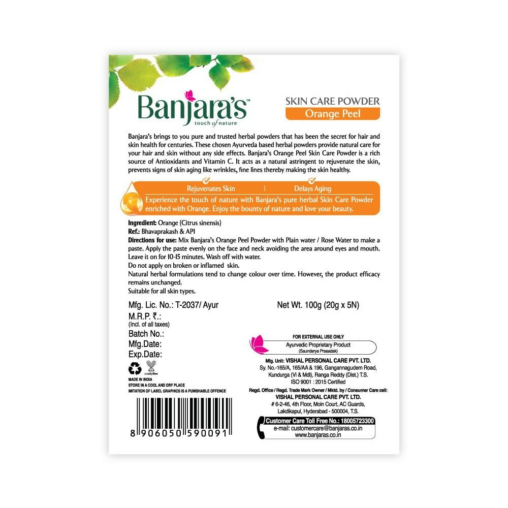 Banjara's Skin Care Powder - Orange Peel