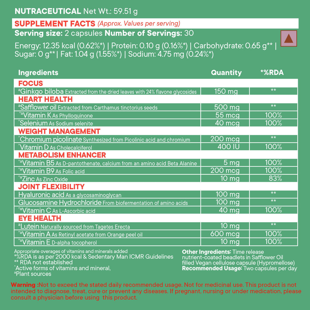 Wellbeing Nutrition Slow | Multivitamin for Him 50+ Capsules - Distacart