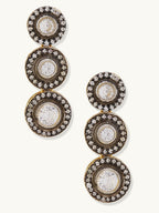 Nuyug 22K Gold-Plated Crystal Stone Studded Necklace Set