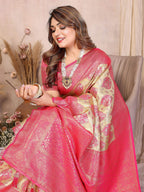 Aastha Fashion Yellow Banarasi Tissue Silk Weaving Saree - Distacart