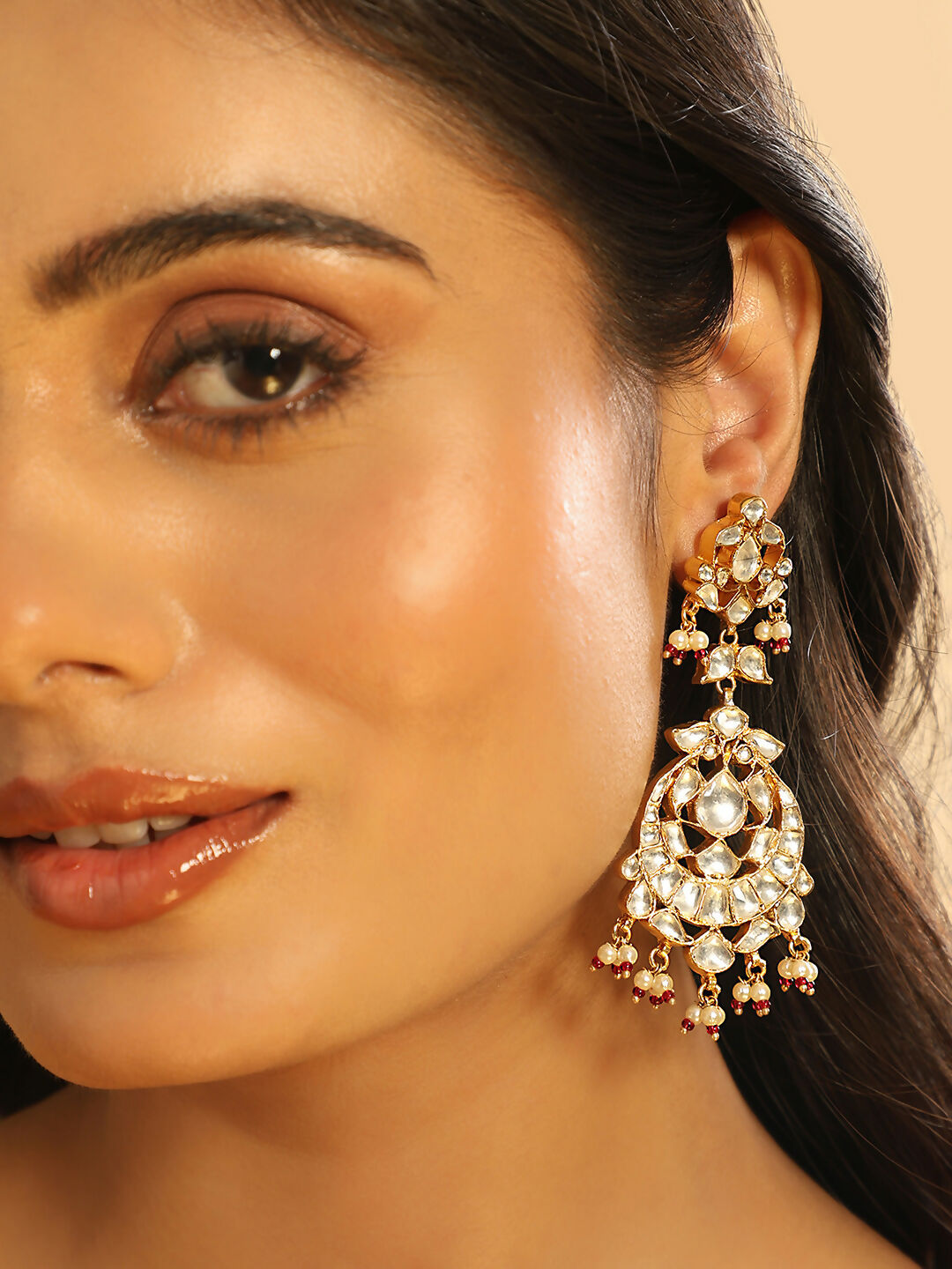 Nuyug 22K Gold Plated Serenoor Pearl Chandbali Earrings - Distacart