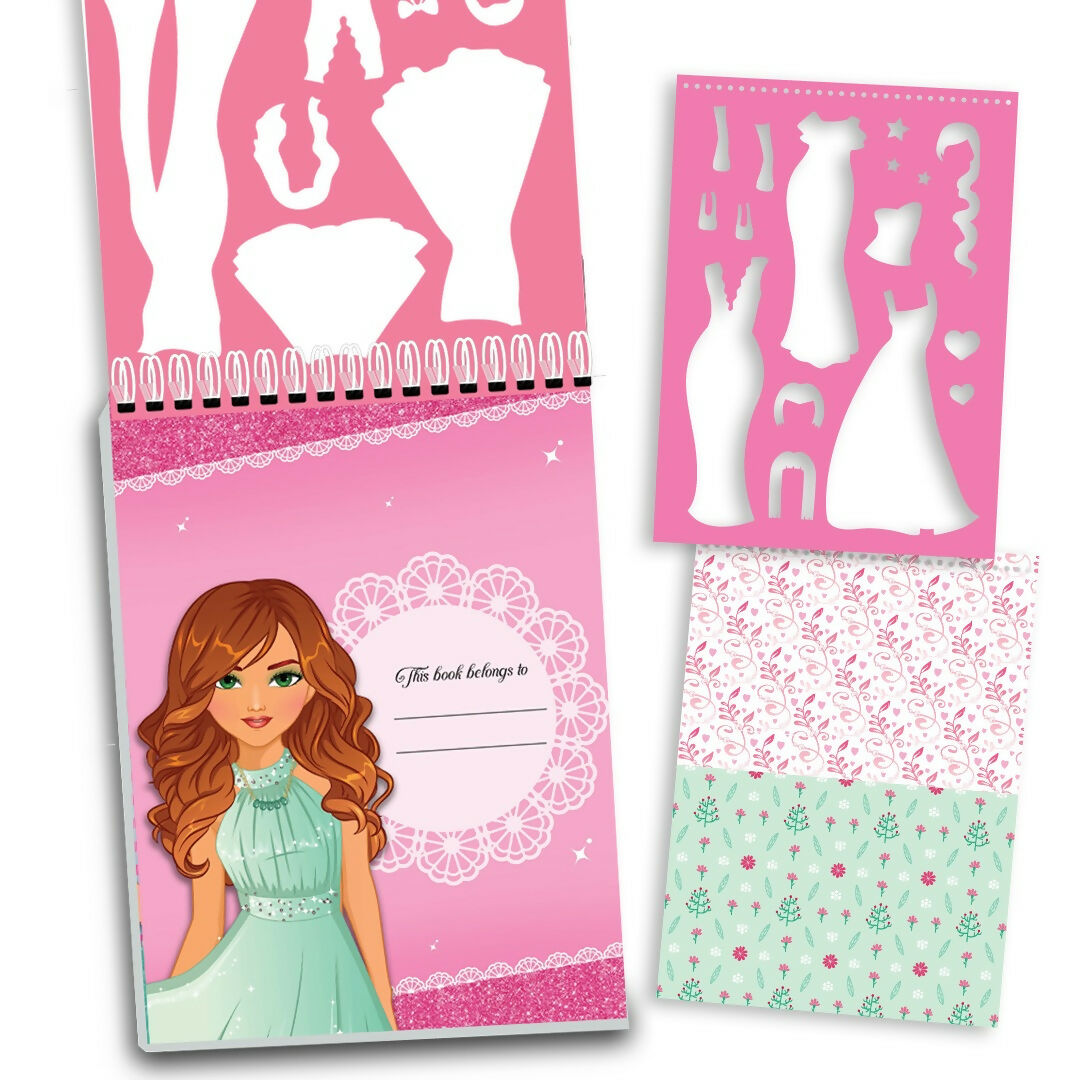 Dreamland Publications Style Studio Fashion Sketch Activity Book 1 for Girls Age 4-8 years - Distacart