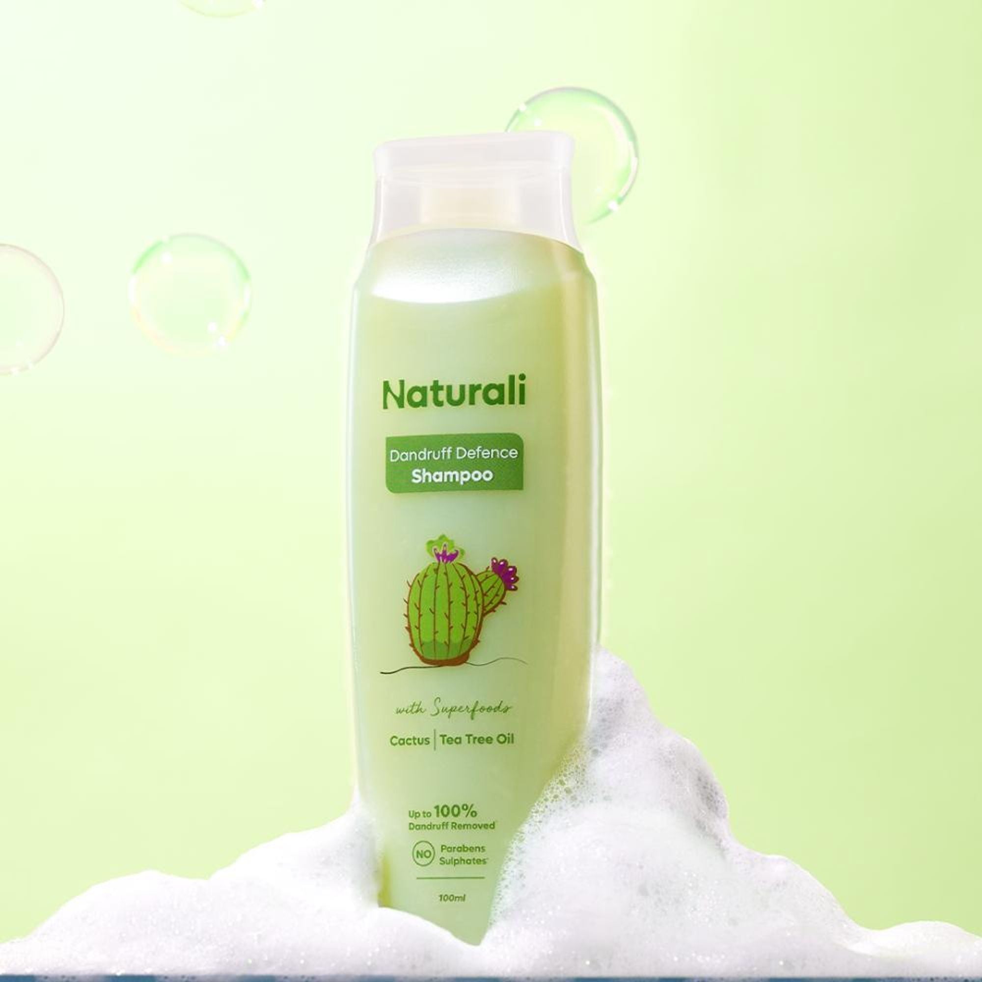 Naturali Dandruff Defence Shampoo With Cactus Extract, Tea Tree Oil & Climbazole