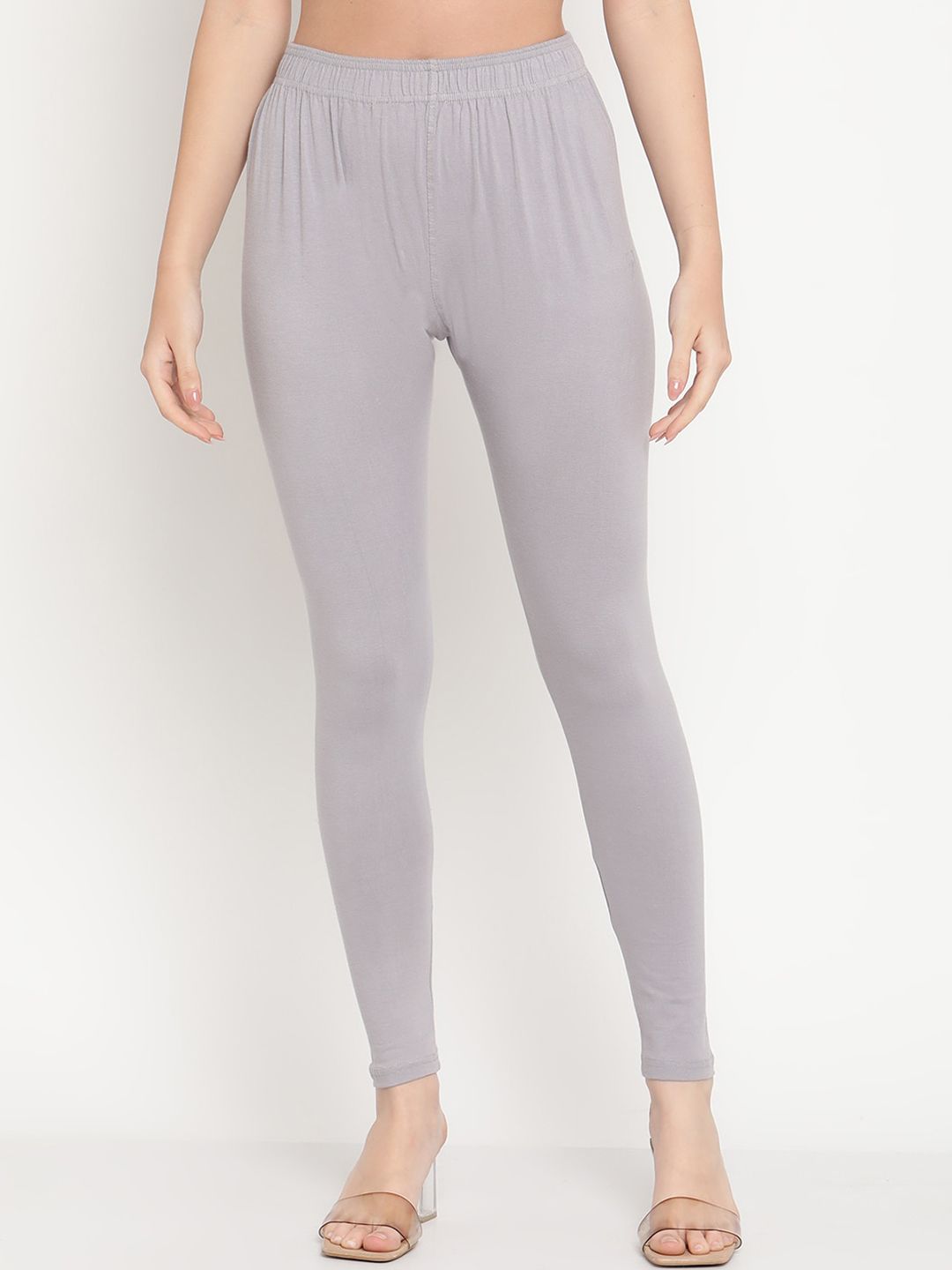 TAG 7 Women Set of 2 Blue & Grey Ankle Length Leggings