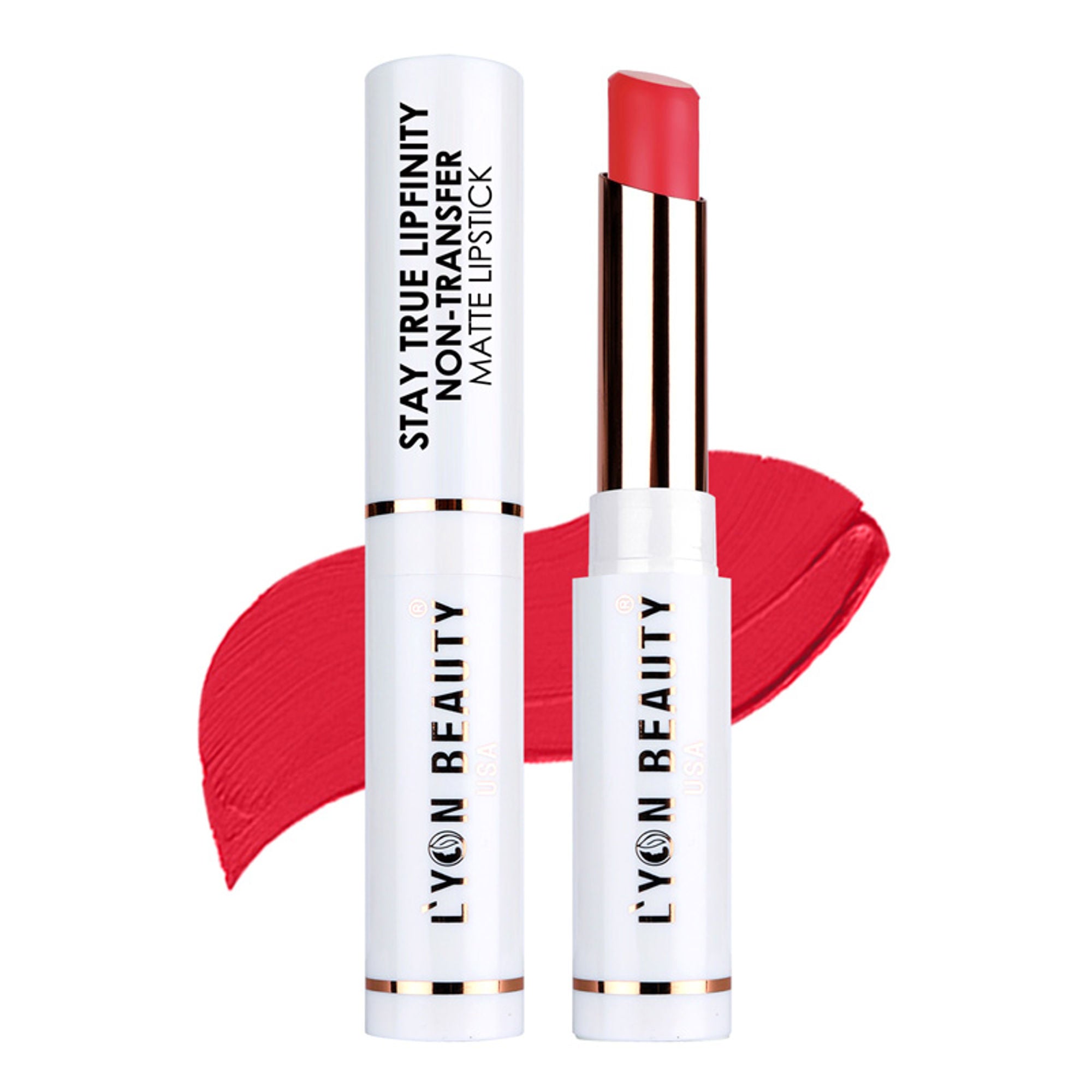 Lyon Beauty Stay True Lipfinity Non Transfer Matte Lipstick - Fuschia Peach 04