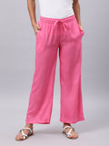 Souchii Women Pink Liva Palazzos - Distacart