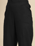 Sangria Women Embroidered Mirror Work Pure Cotton Kurta with Trousers & With Dupatta