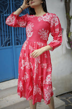 Aayaa Designer Printed One Piece Dress - Multi Color