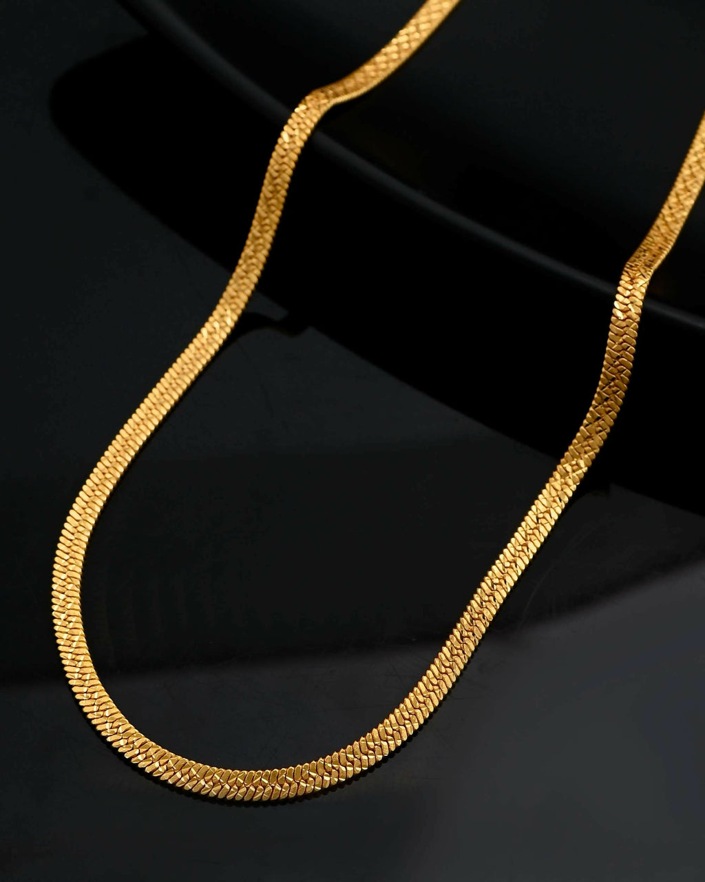 VOJ Men's Gold-Polished Self Designed Snake Chain