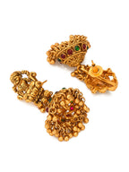 Aadita Gold-Toned Stone-Studded Temple Jewelry Set - Distacart