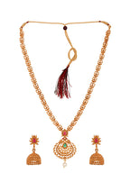 Saraf RS Jewellery Gold Plated South Indian Imitation Bridal Temple Jewellery Set - Distacart