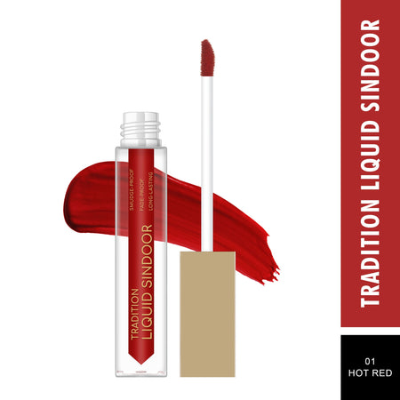 Swiss Beauty Tradition Liquid Sindoor - Hot Red Color - 01
